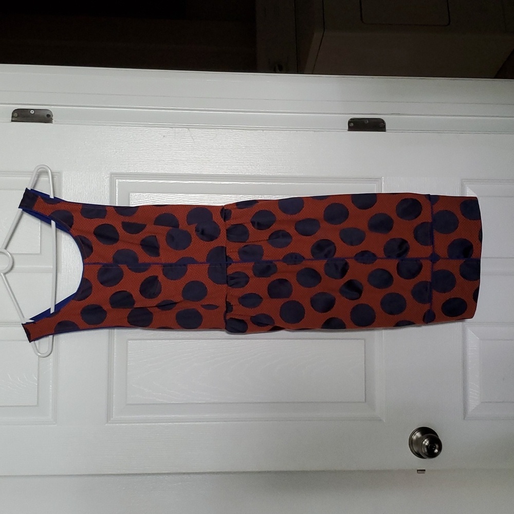 Maeve navy and Orange dress